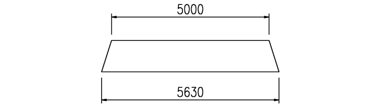 基礎延長5630mm・天端延長5000mmの断面イメージ図